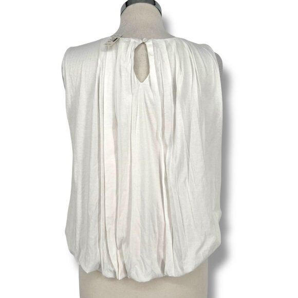Madewell Cotton Pleated Bubble Top Sleeveless White Size XS NWT - Picture 6 of 9